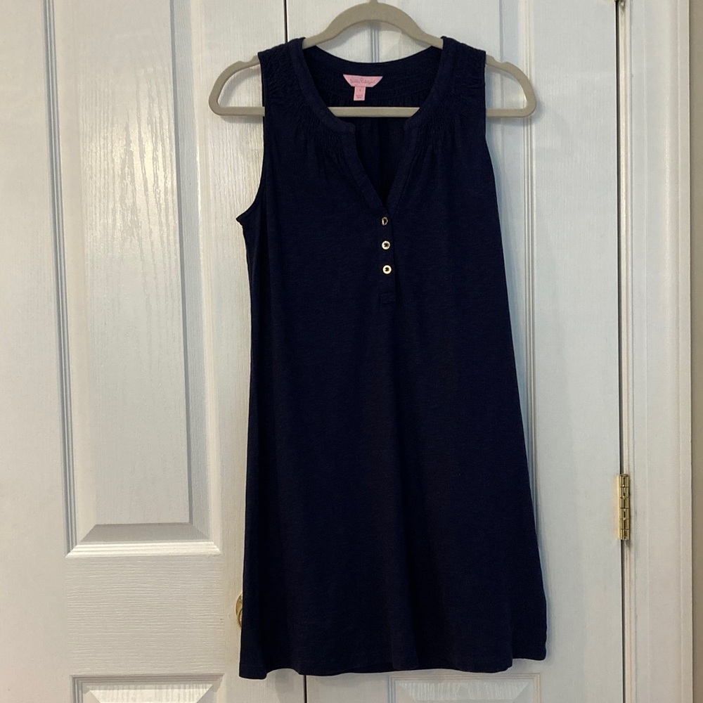 Lilly Pulitzer Navy Modal Cotton Dress Size Small.
